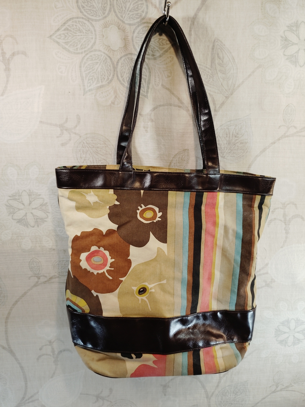 Payless Multicolor Floral Stripe Shoulder Bag